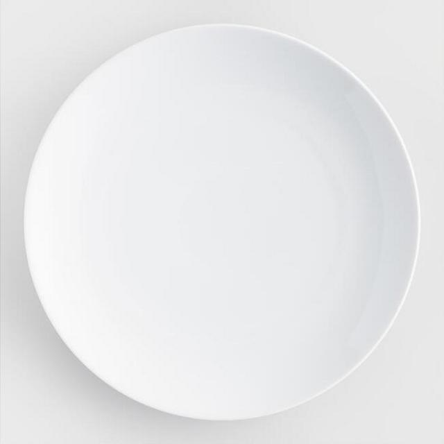 White Coupe Dinner Plates, set of 4