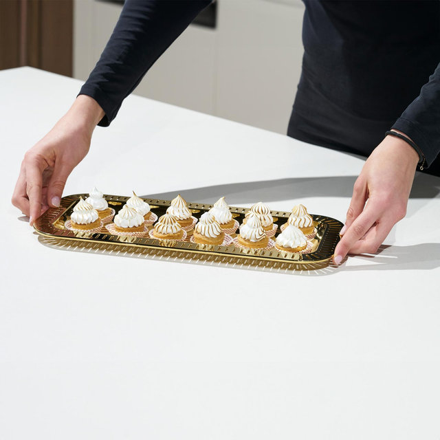 Striations Rectangle Serving Tray