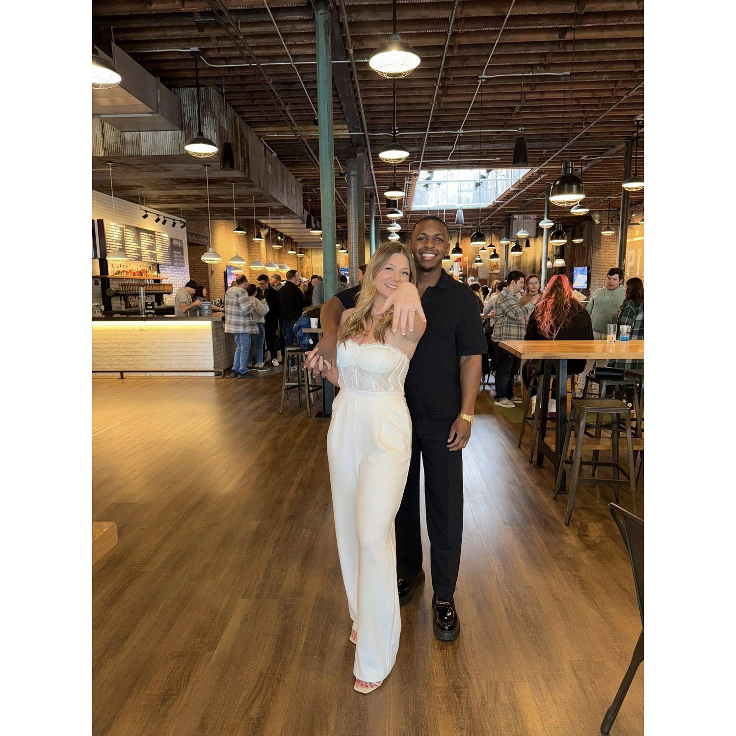 Took it back to the street of our first date for our Cleveland engagement party