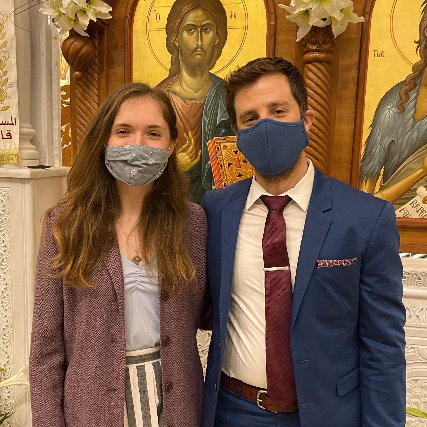 Our first Pascha together. May 2021