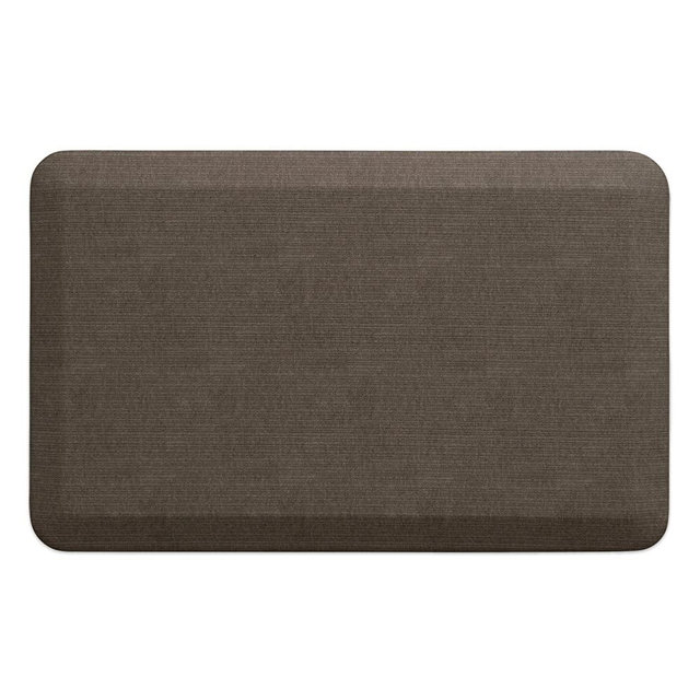 NewLife by GelPro Anti-Fatigue Designer Comfort Kitchen Floor Mat, 20x32”, Grasscloth Pecan Stain Resistant Surface with 3/4” Thick Ergo-foam Core for Health and Wellness