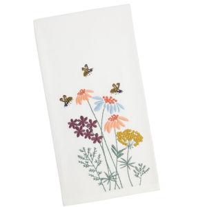 Embroidered Bee and Flowers Kitchen Towel - World Market