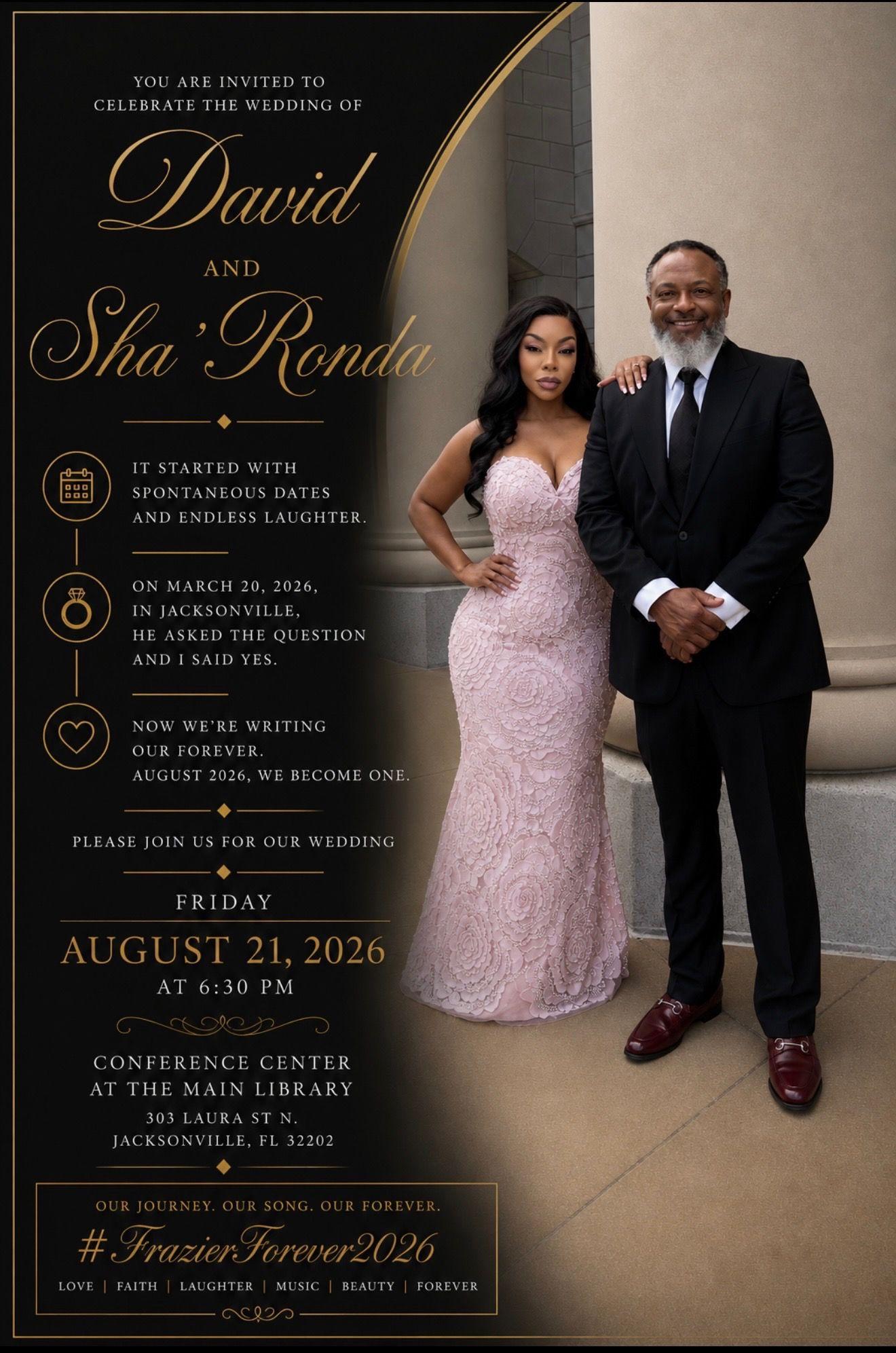 The Wedding Website of Sha’Ronda Lassiter and David Frazier