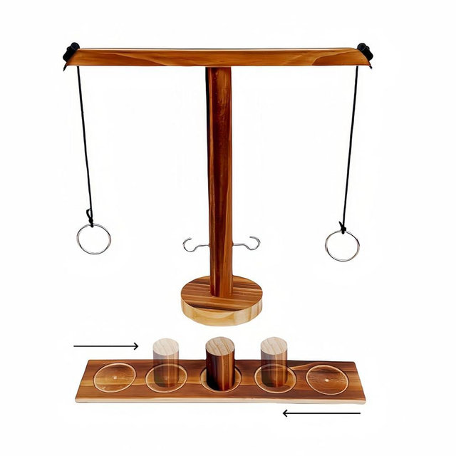 Ring Toss Games for Adults, Yard Games, Patio Decor, Outdoor Indoor Games, Wooden Hook and Ring Game for Bars,Party，Home