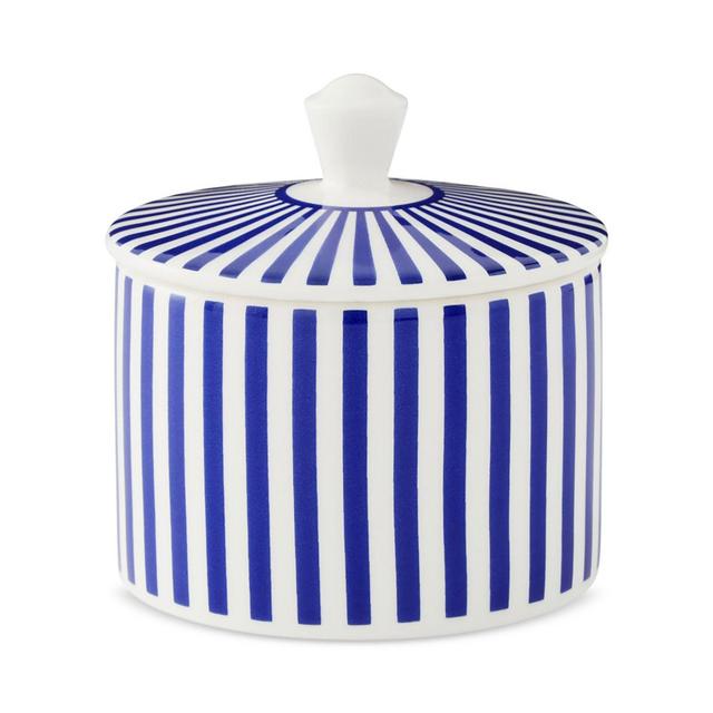 Spode Blue Italian Steccato Covered Sugar Bowl