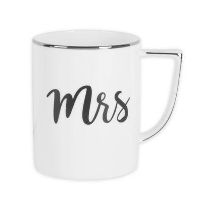 Olivia & Oliver® "Mrs." Mug in White/Platinum