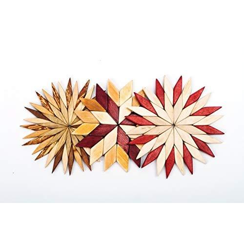 Set of 3 Small Handmade Wooden Trivets For Hot Dishes - Diameter 6.5"- Coasters and Hot Pads - Great Kitchen Gift Idea - by SPL Woodcraft Ukraine