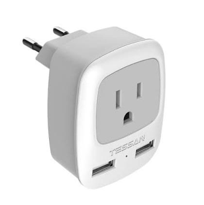 Get us an adapter to make sure our phones stay charged in Europe!