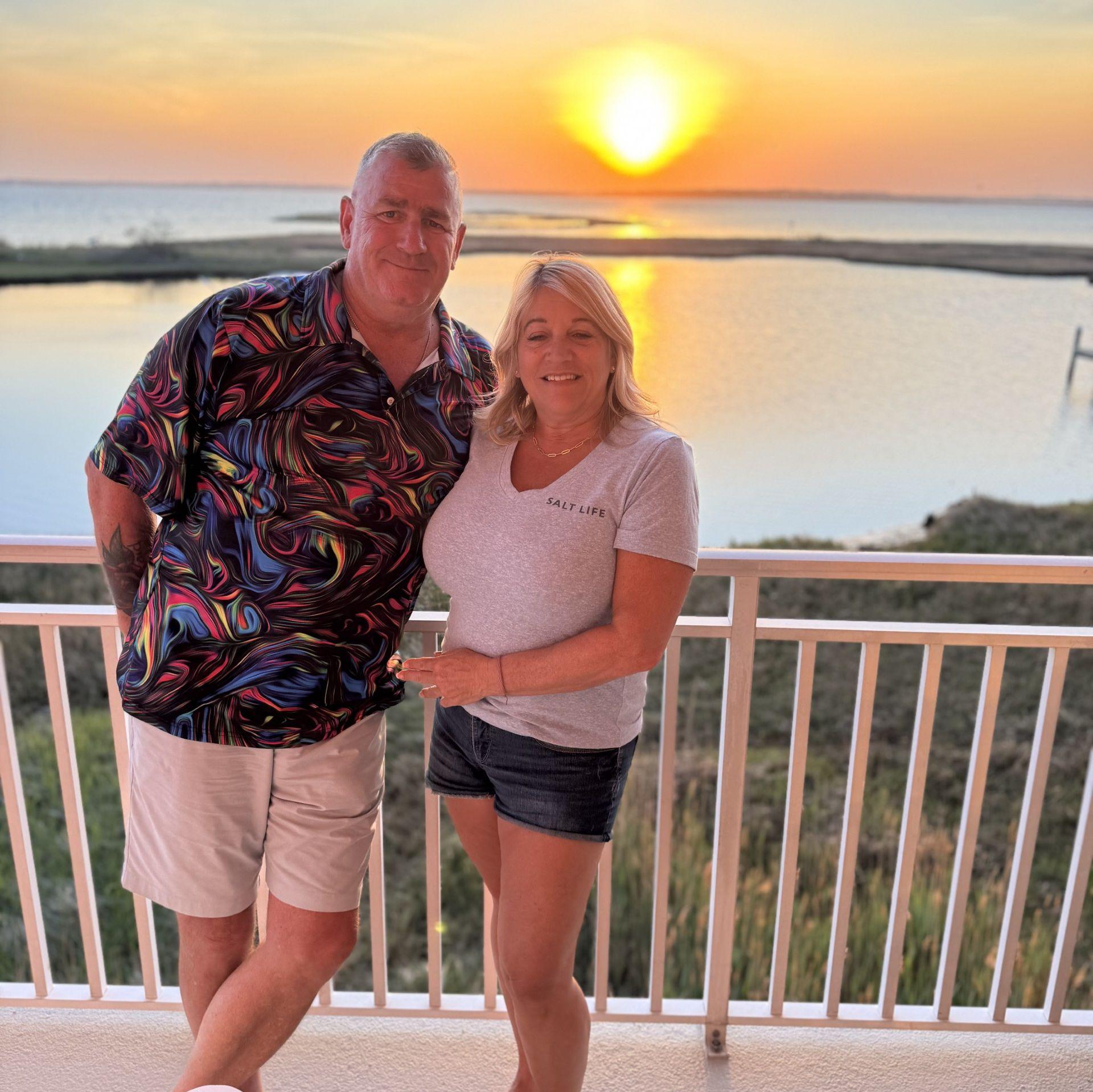 OC sunset from our favorite balcony