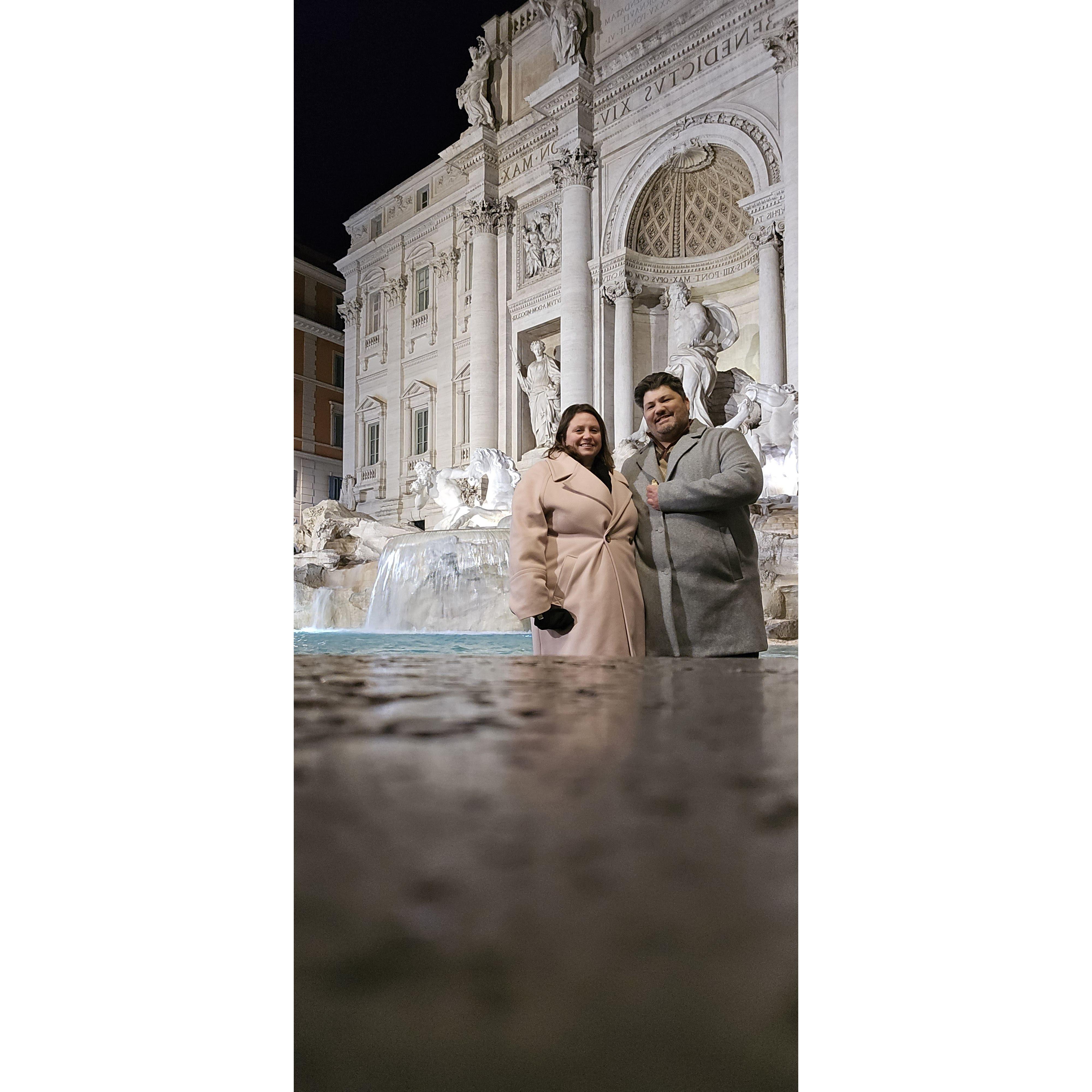 On Christmas Eve we attended midnight mass at the Pantheon. Following mass, we walked the city (Trevi Fountain, etc). How surreal to bring Tony to the place I wished for him years ago.