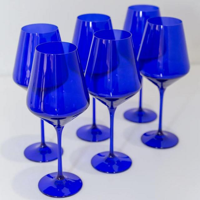 Estelle Colored Wine Stemware - Set of 6 {Royal Blue}