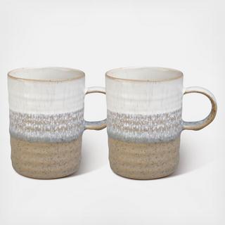 Kiln Accent Ridged Mug, Set of 2