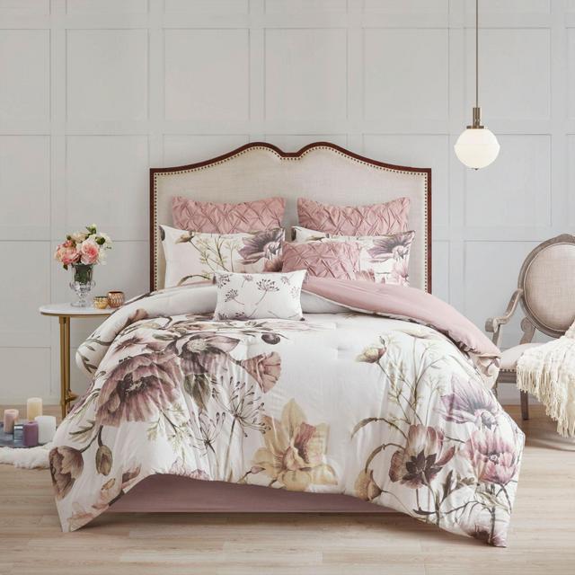 Madison Park Cassandra King Comforter Set in Blush
