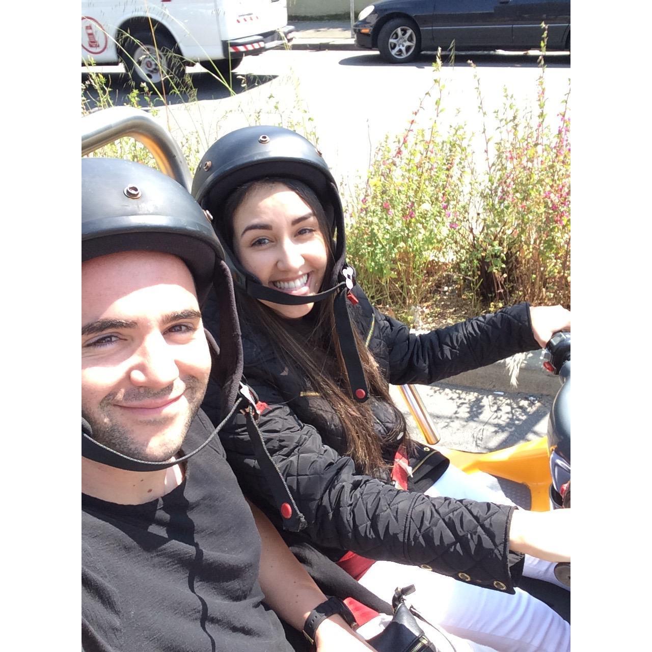 Awkward helmet moment