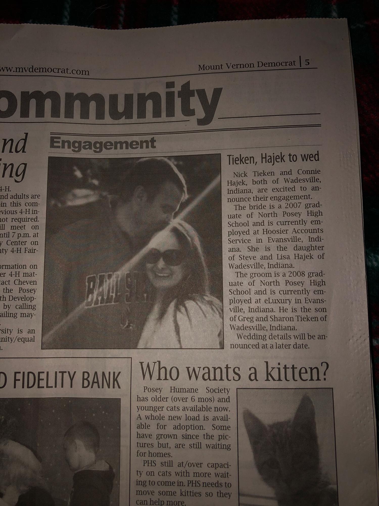 Engagement announcement!
