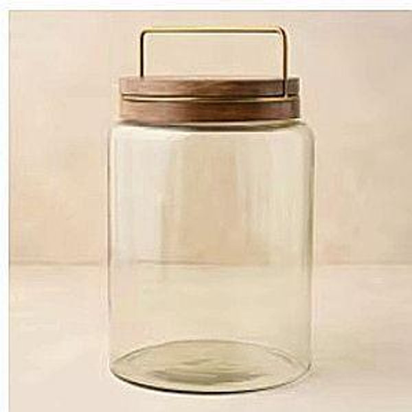 Wood with Antique Brass Canister (oversized)