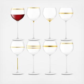 Deco 8-Piece Assorted Wine Goblet Set