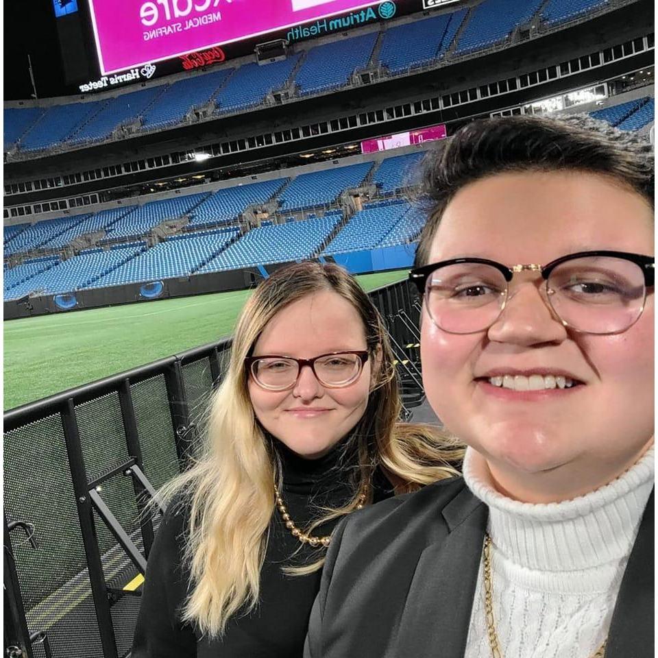 Panther's Stadium at a Flexcare holiday party - it was chilly!