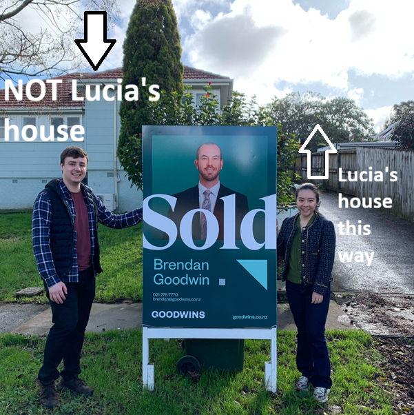 July 2023, Auckland - Lucia buys a house! Sure hope she still has the mover from earlier...