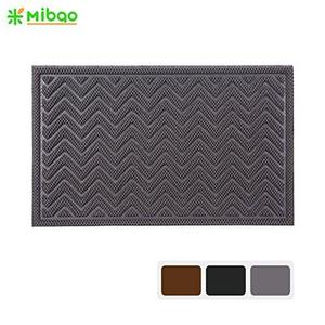 Mibao Entrance Scraper Door Mat Low Profile Welcome Entrance Mat, 18" x 30" ( Gray )