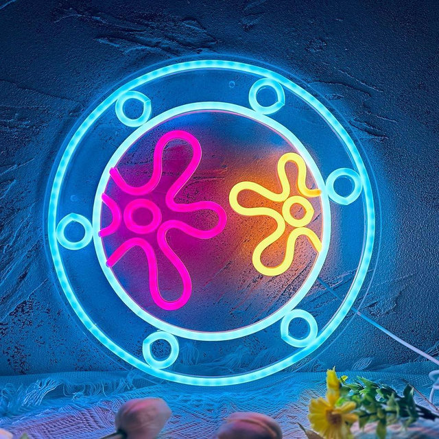 Ocean World Porthole Neon Lights, LED Under Sea Porthole Neon Signs for Wall Decor, Neon Light Sign Neon Room Decor, USB Night Light for Game Room Bedroom Birthday Wedding Party Gifts(13.3*13.3in) (Ocean World Porthole)
