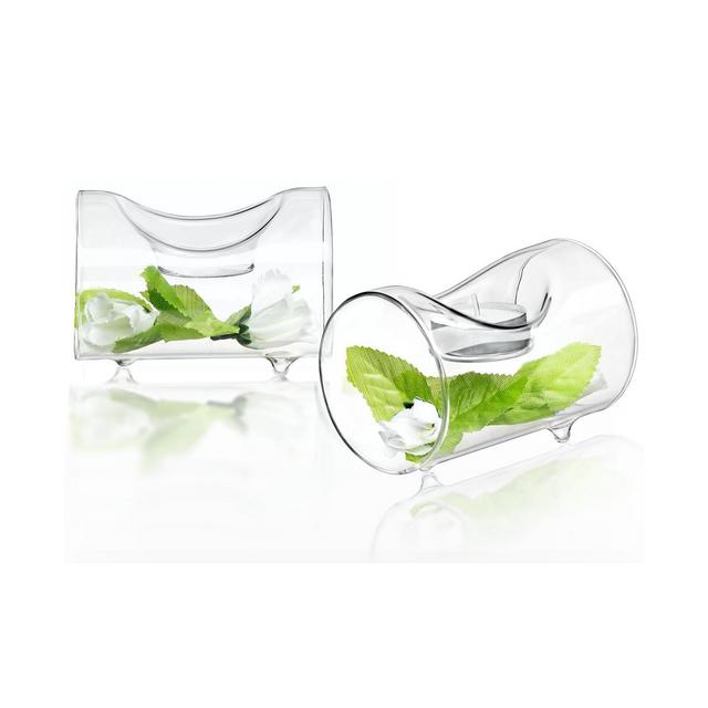 JoyJolt Ambient Single Tea Light Candle Holders Set of 2