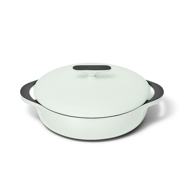 Caraway 3.5-Qt. Enameled Cast Iron Braiser w/ Domed Lid, Light Mist