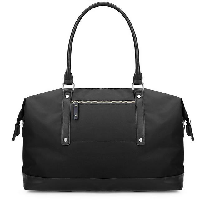 ECOSUSI Duffel Bag Weekender Overnight Bag Large Travel Tote Shoulder Bag with Trolley Sleeve for Men & Women, Black