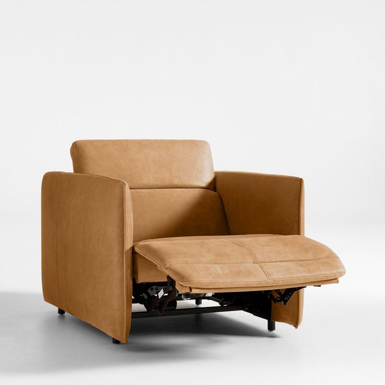 Crate and Barrel, Leisure Power Recliner Leather Chair Zola