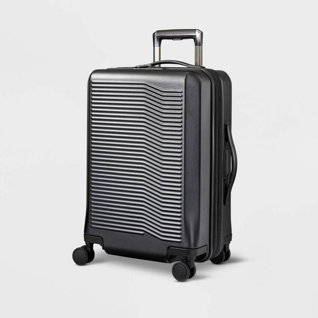 Signature Hardside Carry On Spinner Suitcase Matte Black - Open Story™