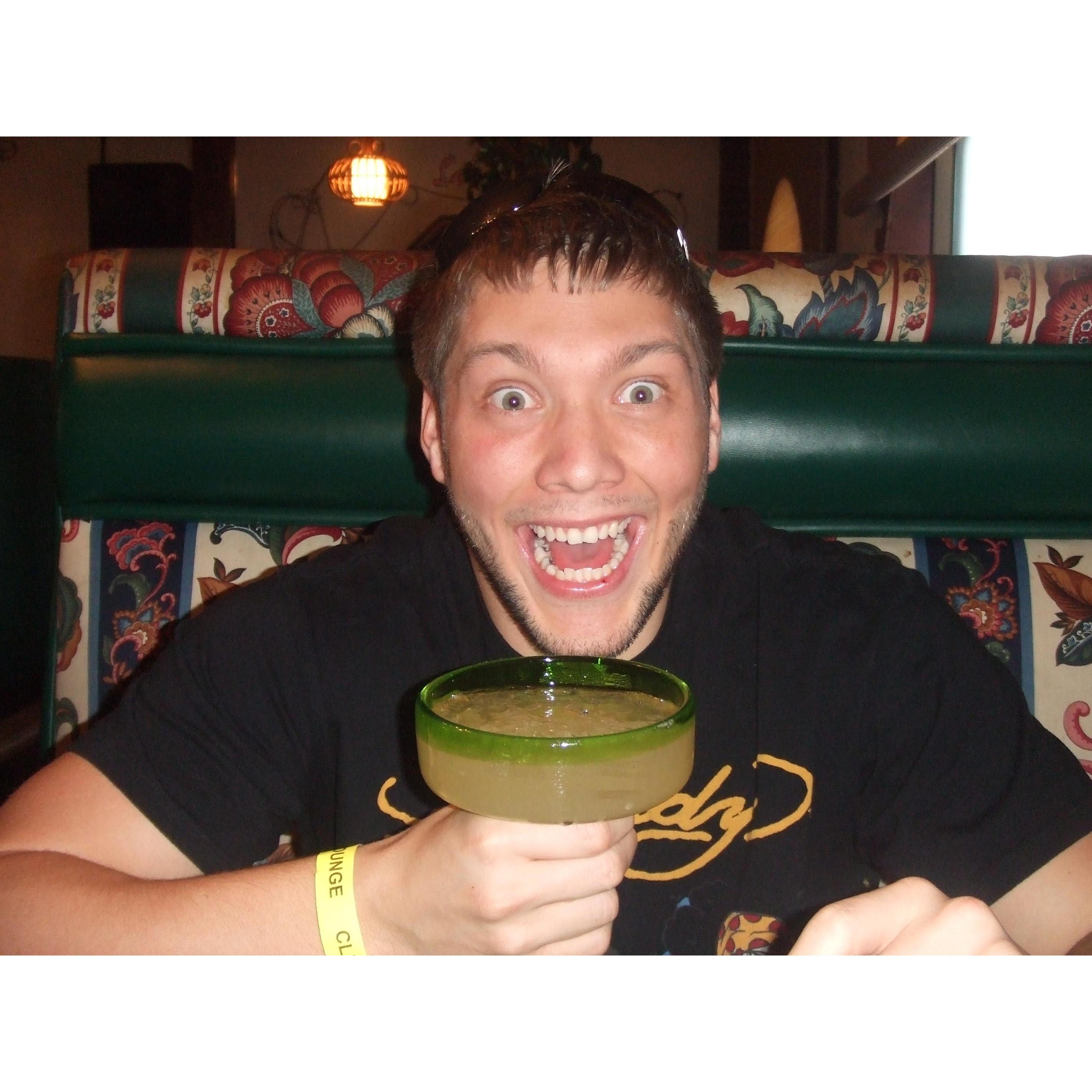This might be Rusty's first margarita....
