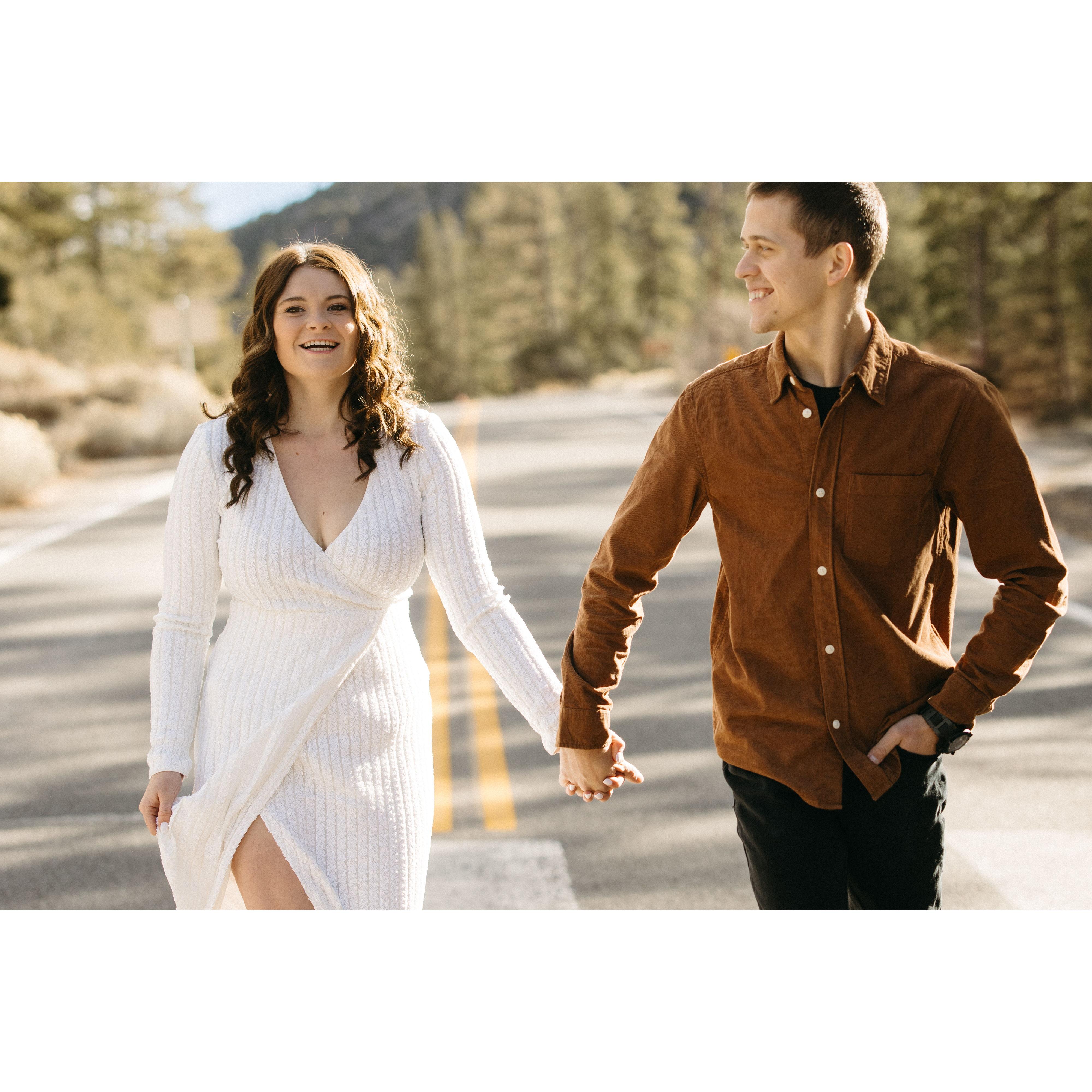 Engagement photos, MT Charleston. December 18th, 2023