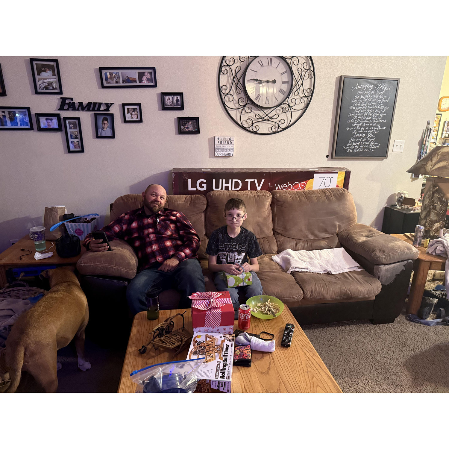 Christmas with my younger son Kaleb