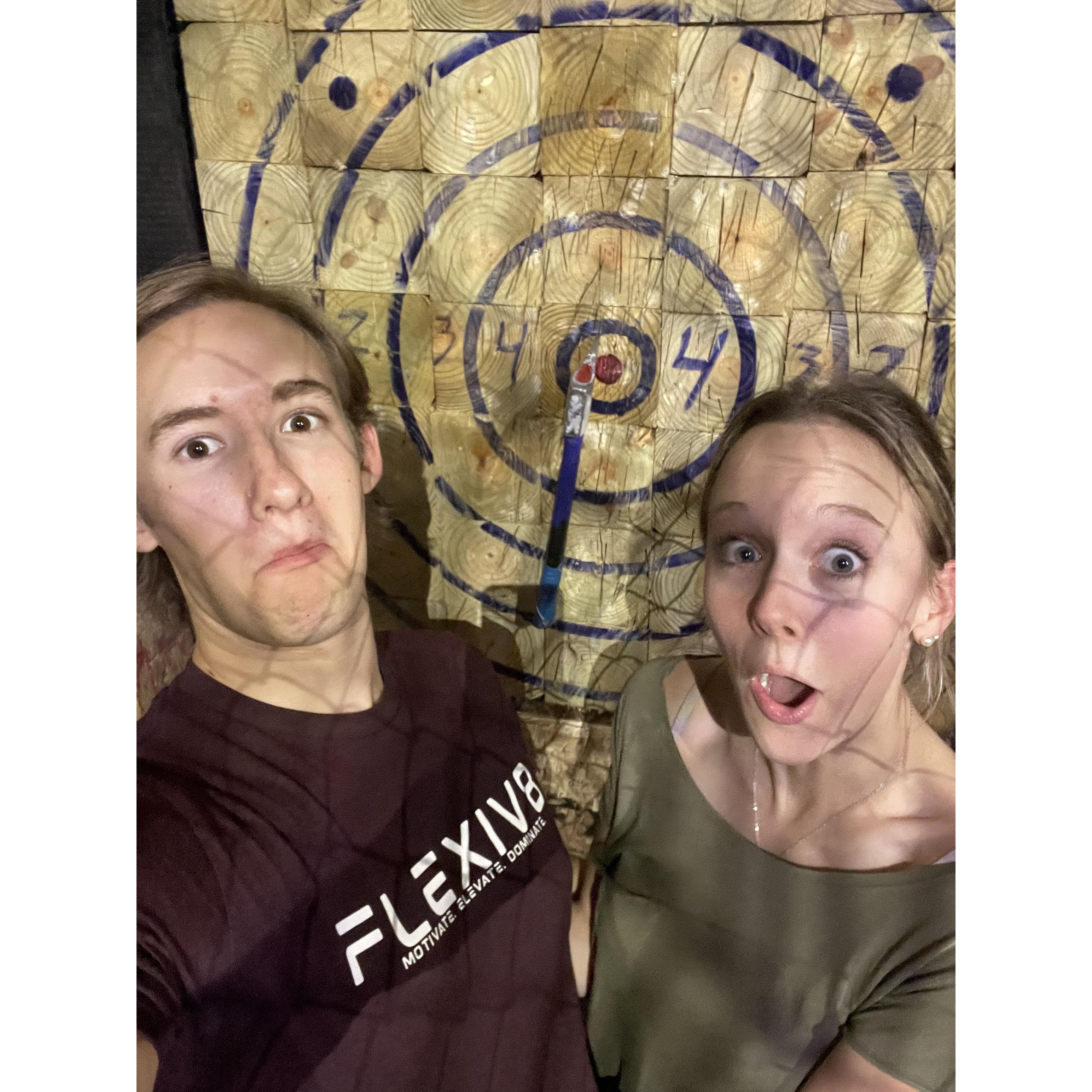 Axe throwing:)