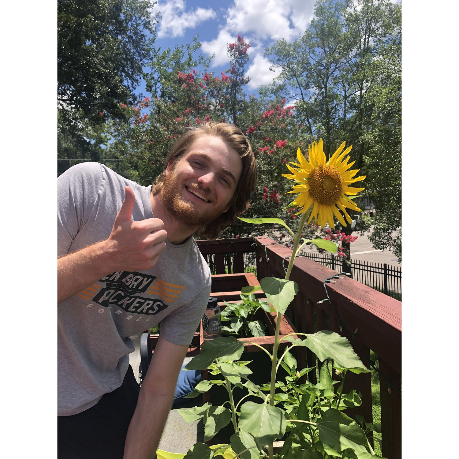 Nick loves to grow Kaylie flowers like the sweetie that he is