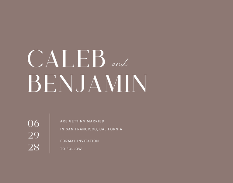 Latona Landscape | Brown | Zola Save The Dates