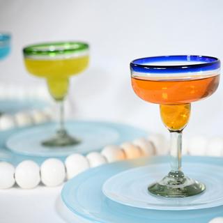 Recycled Artisan Margarita Glass, Set of 4