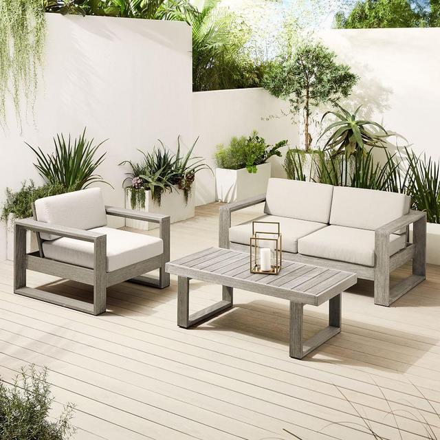 Portside Outdoor Loveseat, Lounge Chair & Coffee Table Set