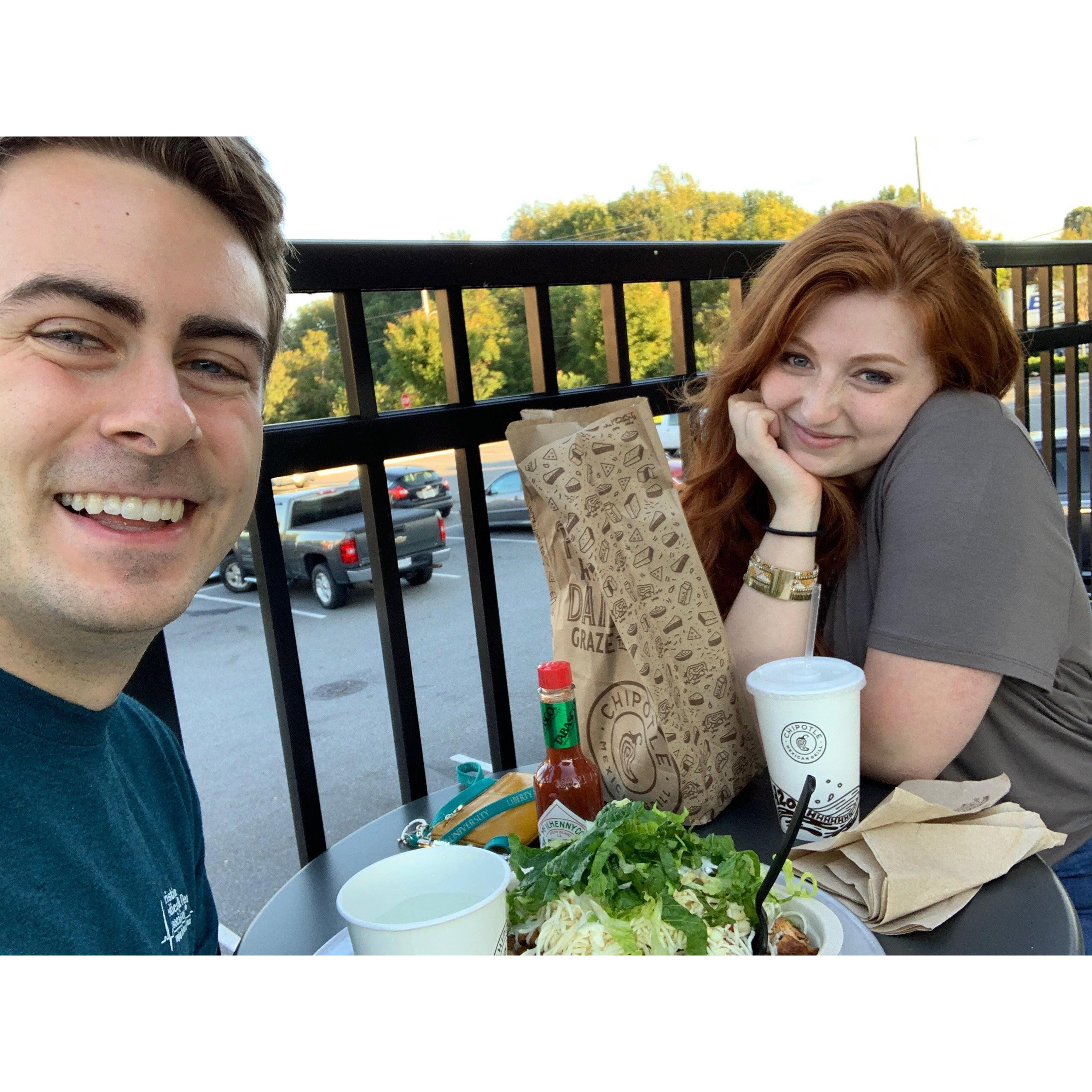 You really can't beat a classic Chipotle date.