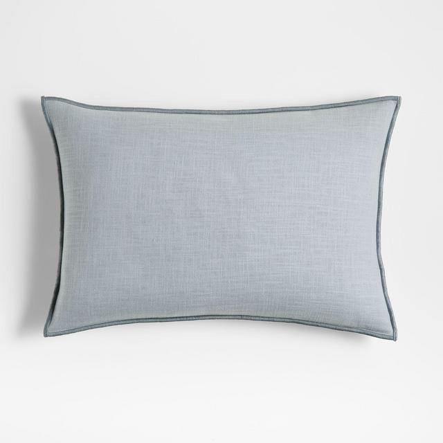 Quarry 22"x15" Merrow Stitch Cotton Pillow with Down-Alternative Insert