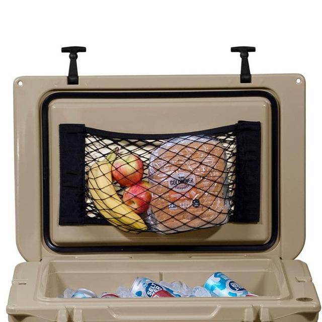 Cooler Net for Dry Storage + Organization | Compatible with Yeti, Coleman, Igloo, Pelican, Canyon, Grizzly, Lifetime Ice Chests | Strong Camping Accessory, Trimmable for Custom Fit | Boating Equipment