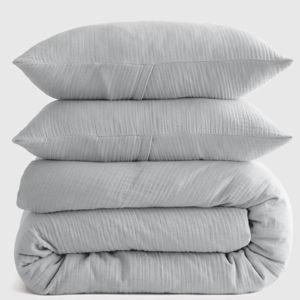 Organic Airy Gauze Duvet Cover Set , Mist, King