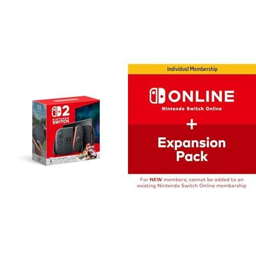 Nintendo Switch 2 + Mario Kart World Bundle with 12-Month Switch Online + Expansion Pack Membership