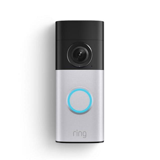 Ring Wired Doorbell Plus (Newest Model) — Retinal 2K with wide-angle video, 4x Enhanced Zoom, and Low-Light Sight, Nickel Silver