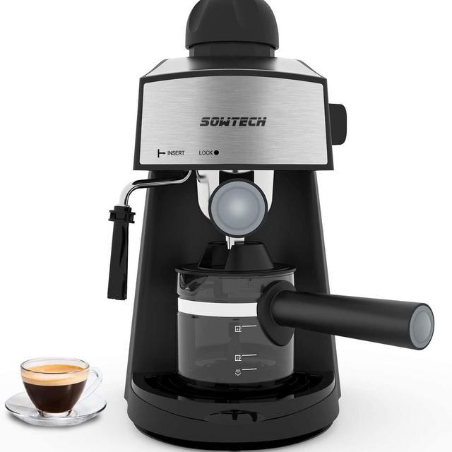 Espresso Machine 3.5 Bar 4 Cup Espresso Maker Cappuccino Machine with Steam Milk Frother and Carafe