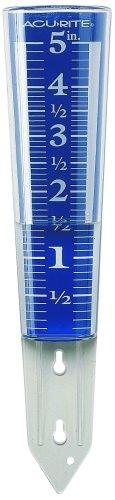 AcuRite 00850A2 5-Inch Capacity Easy-Read Magnifying Rain Gauge, 12.5-inch