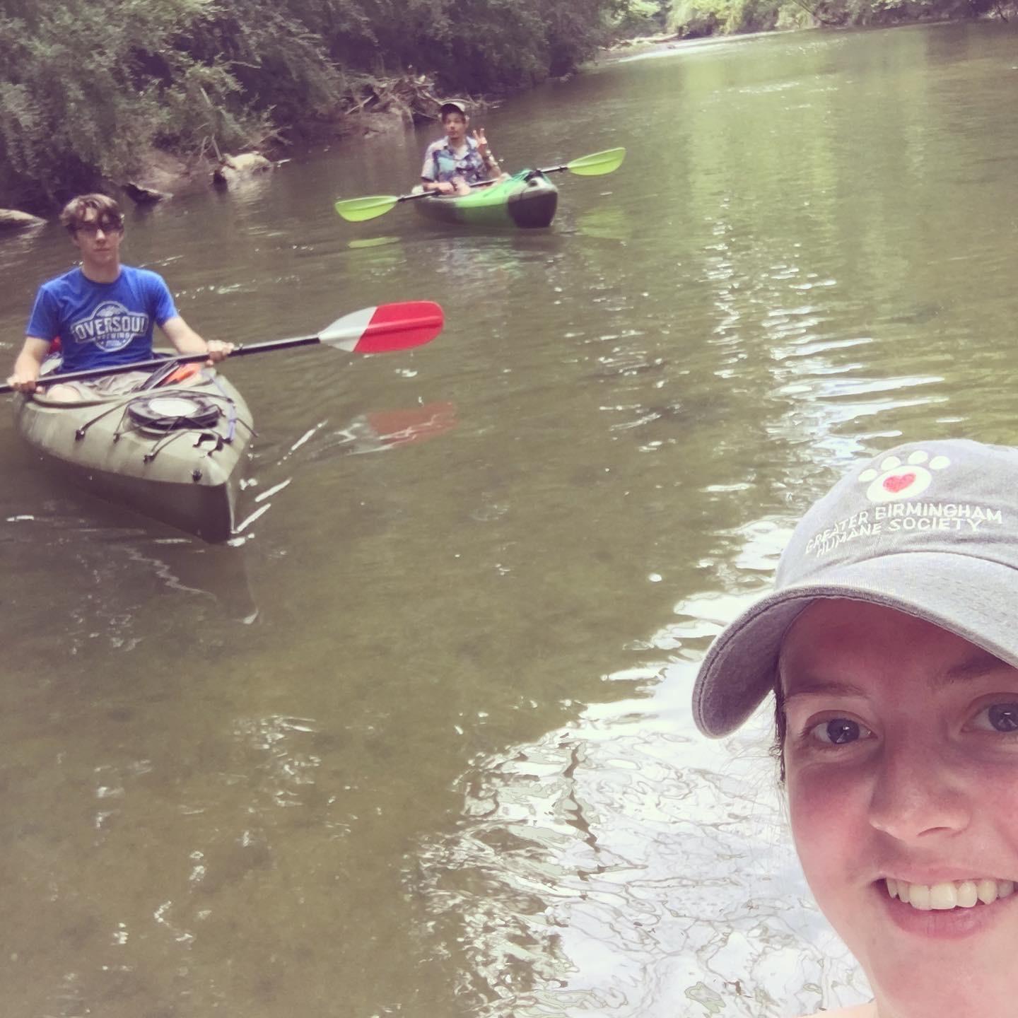 kayaking down Buck Creek