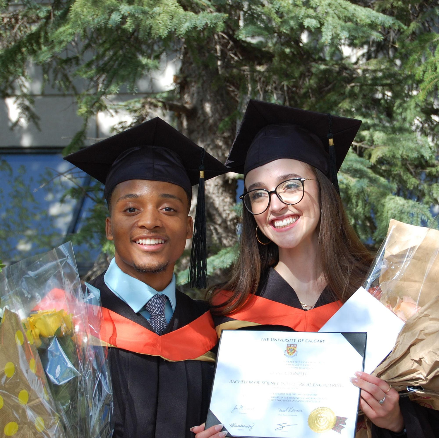 Kundai and Bianca at their graduation