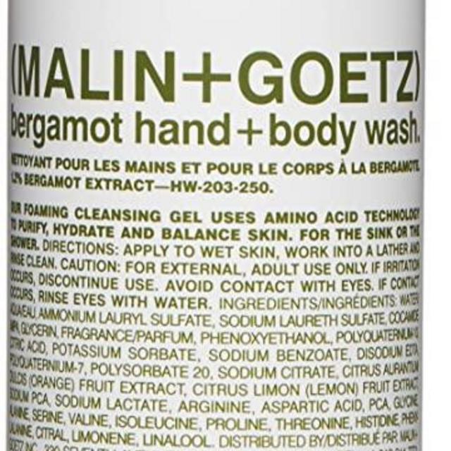 Malin + Goetz Essential Bergamot Hand + Body Wash—purifying, hydrating hand + body wash for men + women. for all skin types, even sensitive. No stripping or irritation. Cruelty-free + vegan
