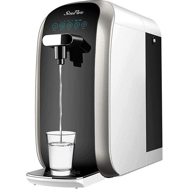 SimPure Y7 UV Countertop Reverse Osmosis Water Filtration Purification System, 4 Stage RO Water Filter, Bottleless Water Dispenser, 5: 1 Pure to Drain, BPA Free (No Installation Required)